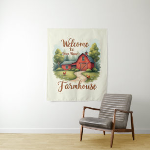 Tapete De Parede Ruim Red Barn Farmhouse Wall Decor