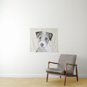 Tapete De Parede Russell Terrier Rough Painting - Arte Original de
