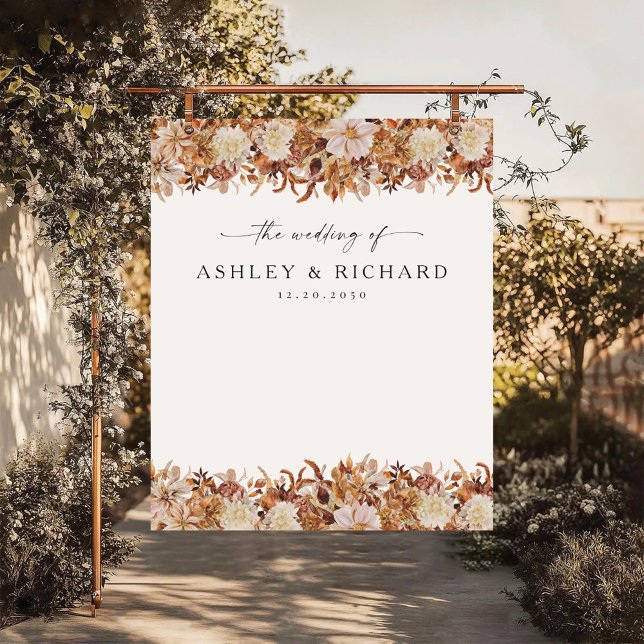 Tapete De Parede Rustic Fall Deixa As Costas De Casamento (Criador carregado)