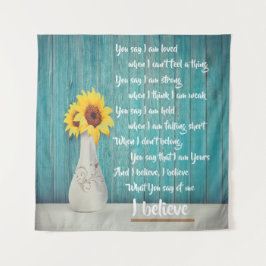 Tapete De Parede Rústico Girassol Eu Acredito