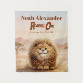 Tapete De Parede Safari Roaring One Fluffy Leopard Birthday Party