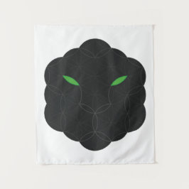 Tapete De Parede Sagrado Jaguar, cara de vida, preto.