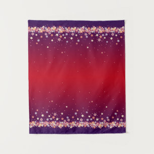 Tapete De Parede Sakura Blossomo - Vermelho Eetéreo e Roxo