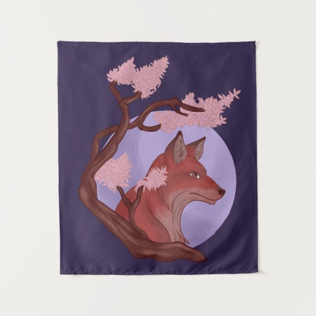 Tapete De Parede Sakura Fox (Frente)