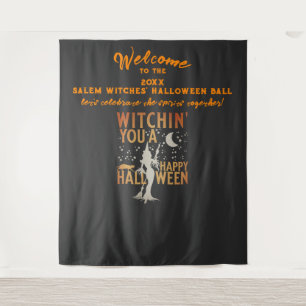 Tapete De Parede Salem Witches Halloween Ball Oranj Foto Backdrop
