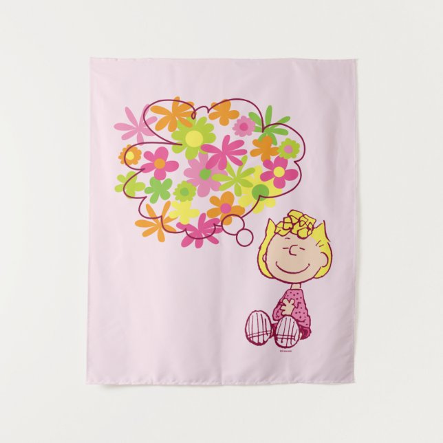 Tapete De Parede Sally Pensando em Flores (Frente)