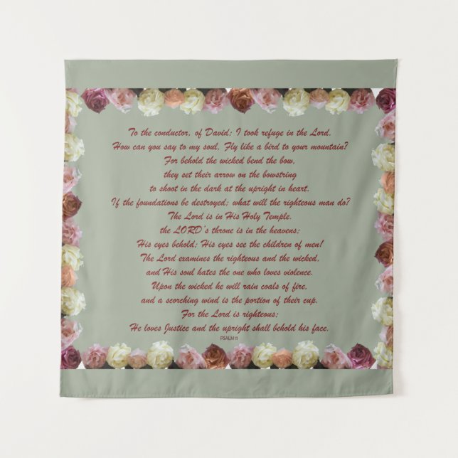 Tapete De Parede Salm 11, Escritura, Verso Da Bíblia, (Frente (Horizontal))