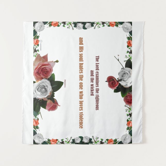 Tapete De Parede Salmo 11:5, Sem Violência (Frente (Horizontal))