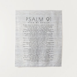 Tapete De Parede Salmo 91 Da Madeira Da Cinza Rústica Sobre A Minha