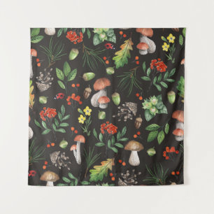 Tapete De Parede Salto de Floresta: Padrão de Cogumelo de Cana-d-Ág