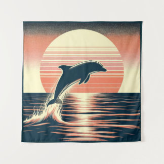 Tapete De Parede Salto do Golfinho Ultrassado Retro
