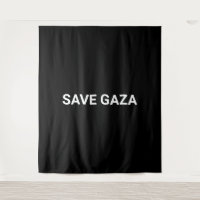 Salvar Gaza - texto personalizado branco preto - m