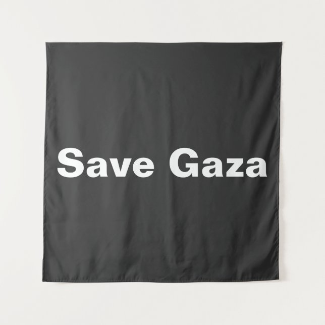 Tapete De Parede Salvar Gaza Texto Simples Apoiando Gaza Palestina (Frente)