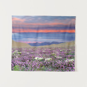 Tapete De Parede Sand Verbena & Dune Primrose Wildflower no Sunset