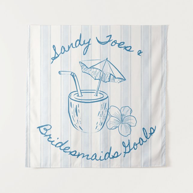 Tapete De Parede Sandy Toe Bridesmaids Metas Costeiras Bachelorette (Frente)