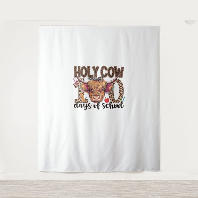 Tapete De Parede Santa Vaca 100 Dias De Ensino 100º Dia De Ensino (Frente)