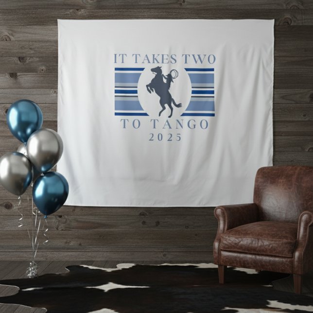 Tapete De Parede São Dois para o Tango - Festa de Despedida de Solt (Get ready to wrangle up some fun with this stylish It Takes Two to Tango bachelorette design! )
