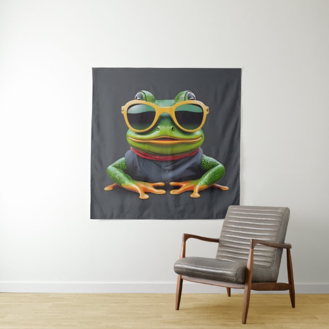 Tapete De Parede Sapo engraçado com óculos de sol (In Situ)