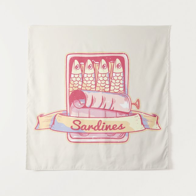 Tapete De Parede Sardinhas numa lata (Frente)