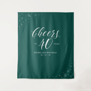 Tapete De Parede Saudações aos 40 anos Green & White 40º Aniversári