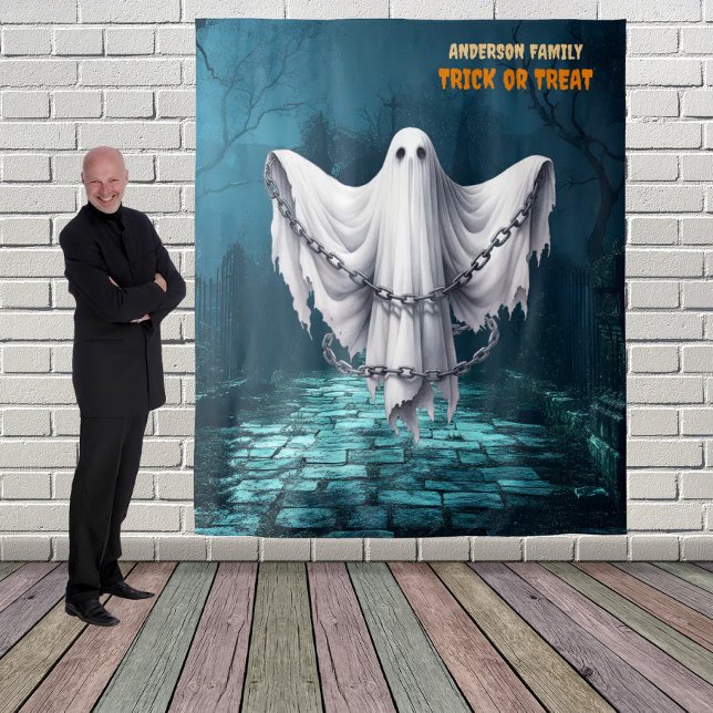 Tapete De Parede Scary Halloween Graveyard e Ghost (Criador carregado)