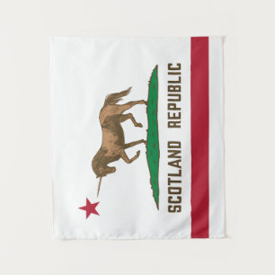 Tapete De Parede Scotland Republic California Flag Unicorn