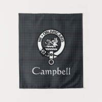 Scottish Campbell Crest Crachá & Tartan