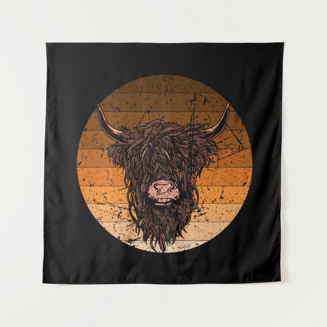 Tapete De Parede Scottish Highland Cattle (Frente)