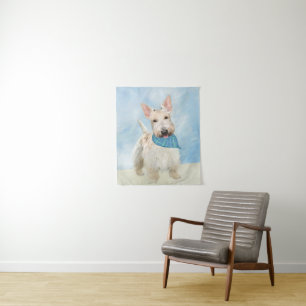 Tapete De Parede Scottish Terrier Wheaten Dog Painting