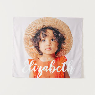 Tapete De Parede Script simples moderno adicione seu nome e foto