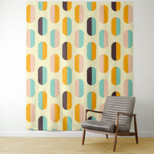 Seamless geometric pattern in retro vibes