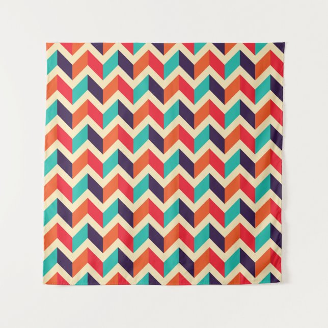 Tapete De Parede Seamless geometric pattern with zigzags background (Frente)