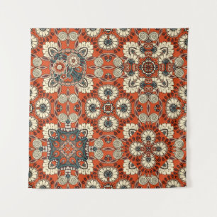 Tapete De Parede Seamless ornamental pattern with floral and paisle