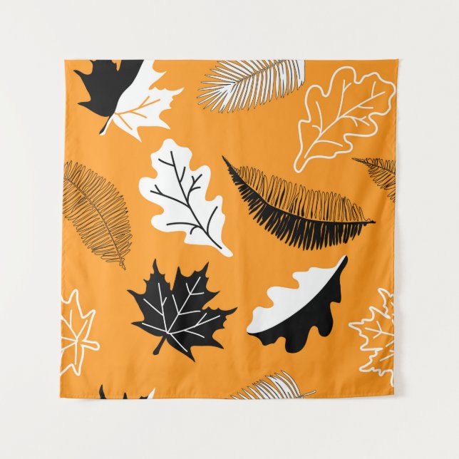 Tapete De Parede seamless pattern with leaves. Autumn collection. F (Frente)