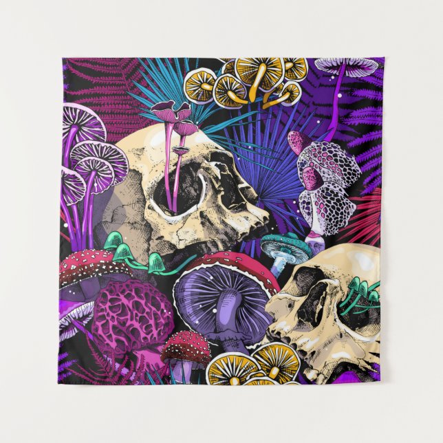 Tapete De Parede Seamless wallpaper pattern. Bright Magic Psychedel (Frente)