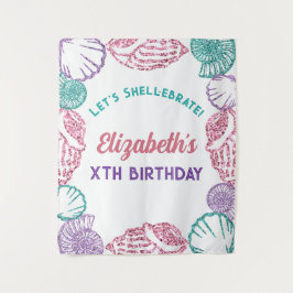 Tapete De Parede Seashell Girls Birthday