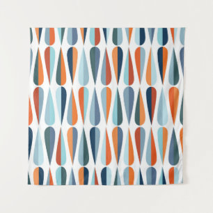 Tapete De Parede Século de médio retrô, moldes de gota.