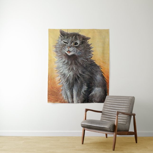 Tapete De Parede "Segundo Prêmio no Cat Show" de Louis Wain (In Situ)