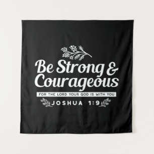 Tapete De Parede Seja Forte e Corajoso – Josué 1:9 Versículo Bíblic