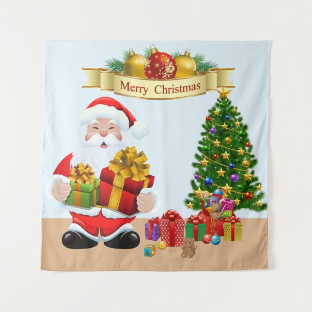 Tapete De Parede Selecionar Papais noeis de Natal Plano de Fundo pa (Frente)