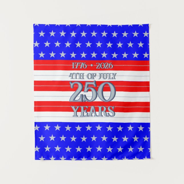 Tapete De Parede Semiquincentennial Stars & Stripes 250 Years  (Frente)