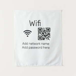Tapete De Parede senha wifi sinal adicionar código Q R aqui detalhe