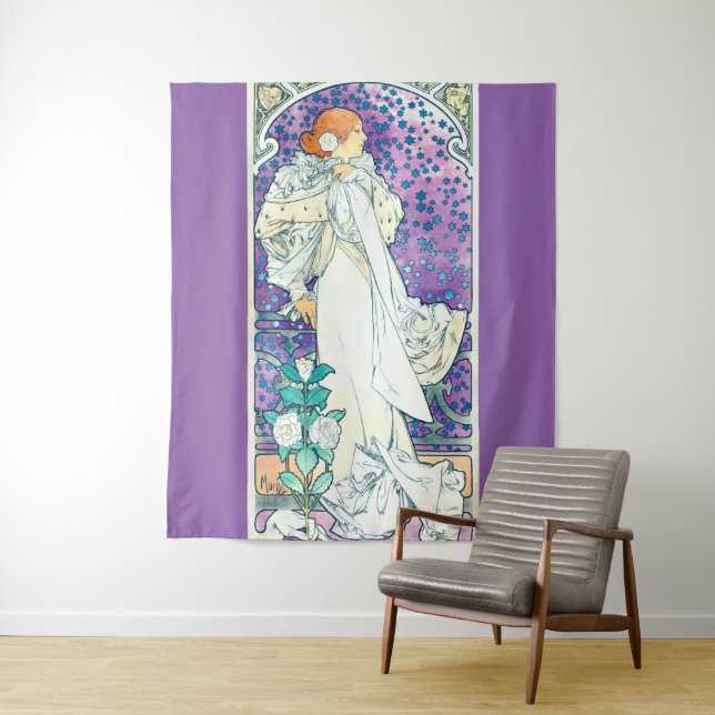 Tapete De Parede Senhora das Camelias, Alphonse Mucha (In Situ)
