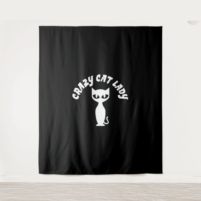 Tapete De Parede Senhora de Gato Louca (Frente)