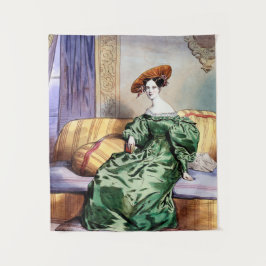 Tapete De Parede Senhora Elegante no palhaço Verde - Impressão de A
