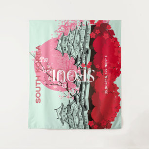 Tapete De Parede Seoul South Korea Viagem Art