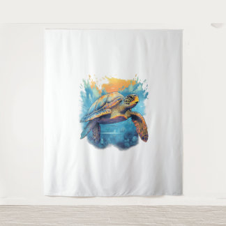 Tapete De Parede Serene Underwater Turtle