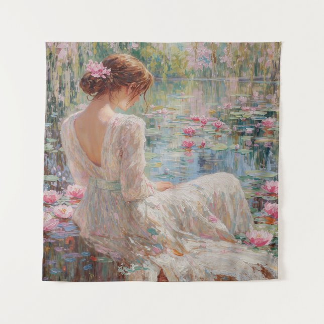 Tapete De Parede Serenity by the Water Lilies (Frente)