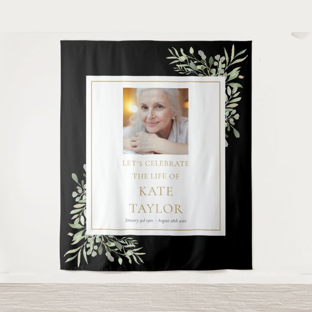 Tapete De Parede Serviço de Funeral Memorial Foto de Verdejante Our (Frente)