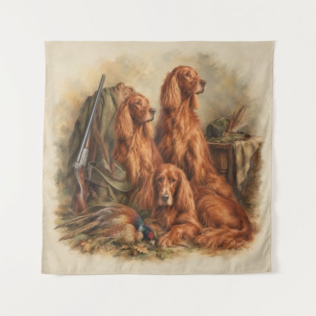 Tapete De Parede Setter Irlandês, Arte (Frente)